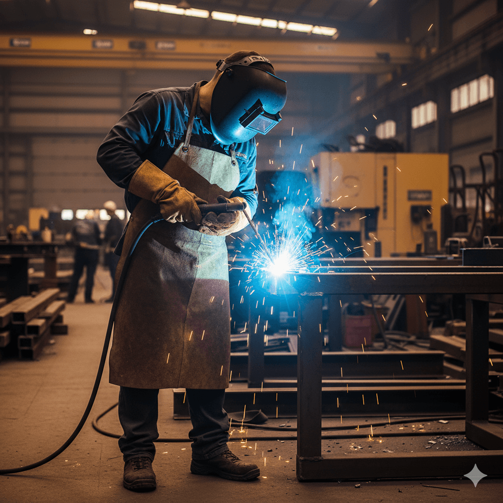 Trabalhador em atividade de risco buscando informações sobre aposentadoria especial