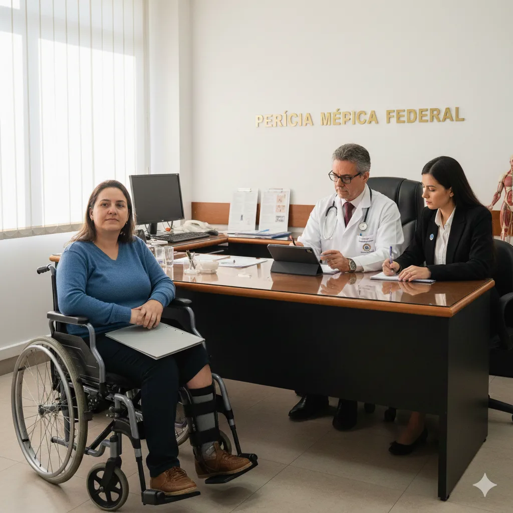 Ilustração do processo de avaliação da deficiência INSS e seus graus