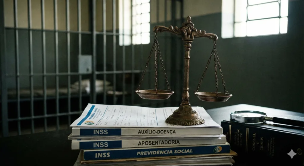 Detalhe jurídico sobre o auxílio por incapacidade temporária ao segurado recluso e seus regimes