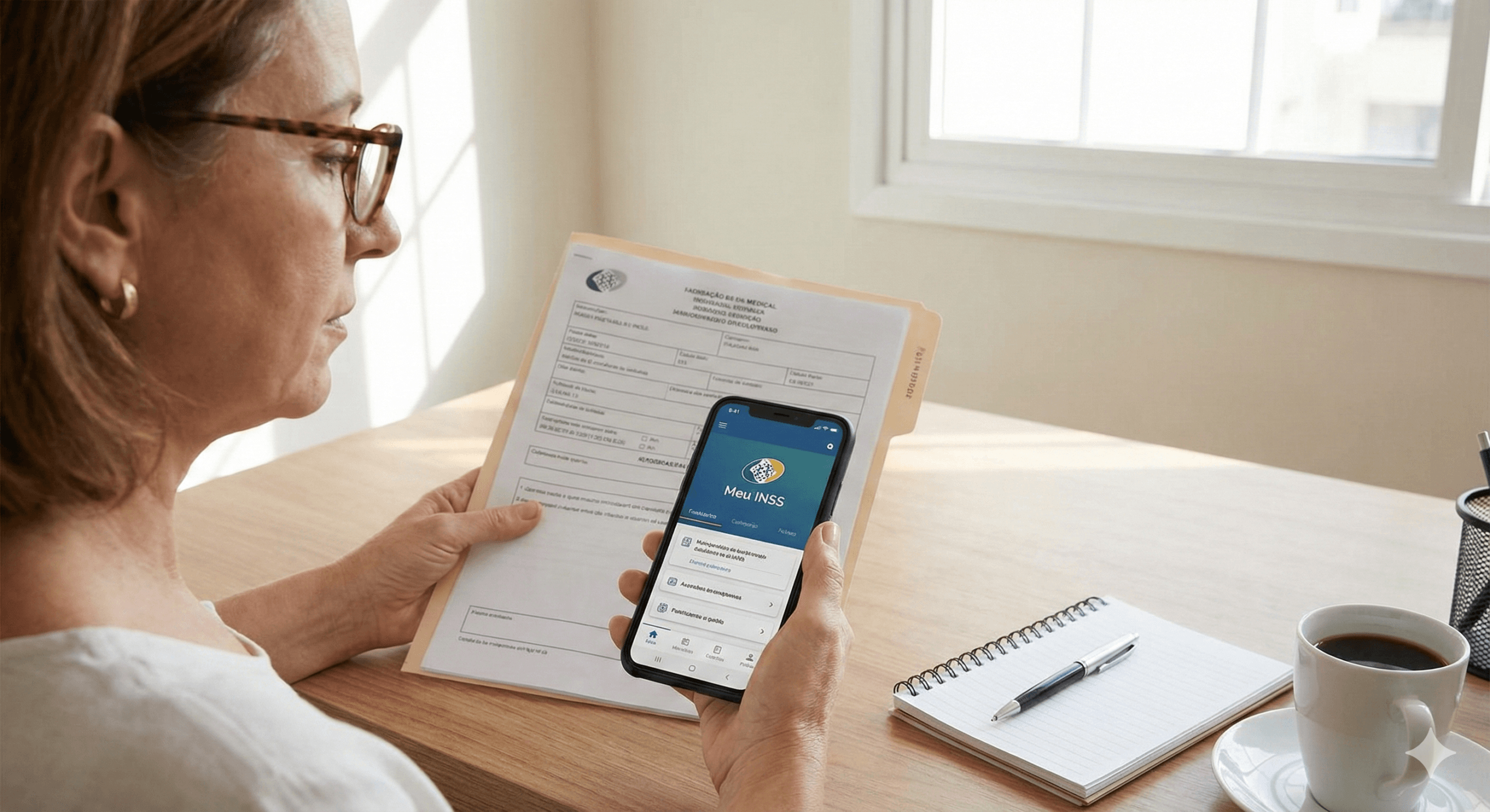 segurado realizando o pedido de prorrogação do auxílio por incapacidade temporária pelo celular