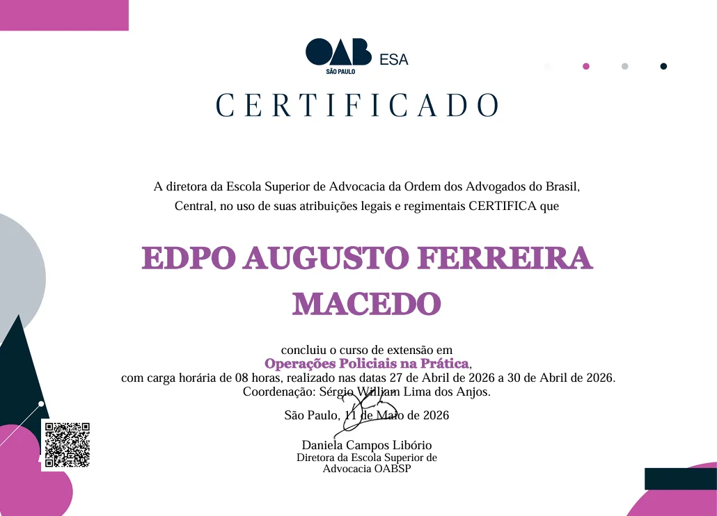 Certificado: Operações Policiais na Prática