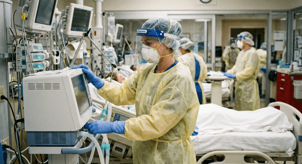 Profissional de saúde em hospital discutindo o Tema 61 do TJSP