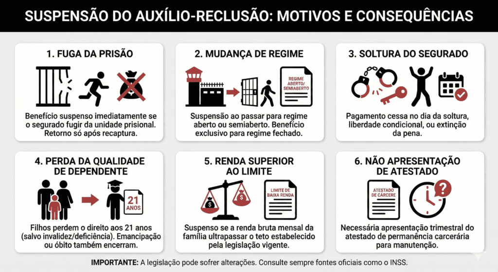 Suspensão do auxílio-reclusão