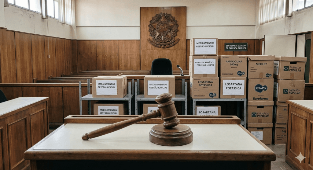 Representação visual da aplicação jurídica do Tema 1234 do STF para medicamentos