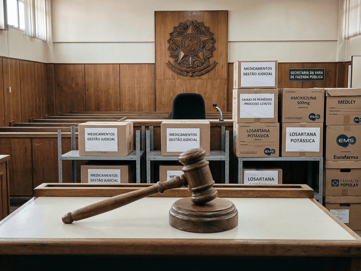 Representação visual da aplicação jurídica do Tema 1234 do STF para medicamentos