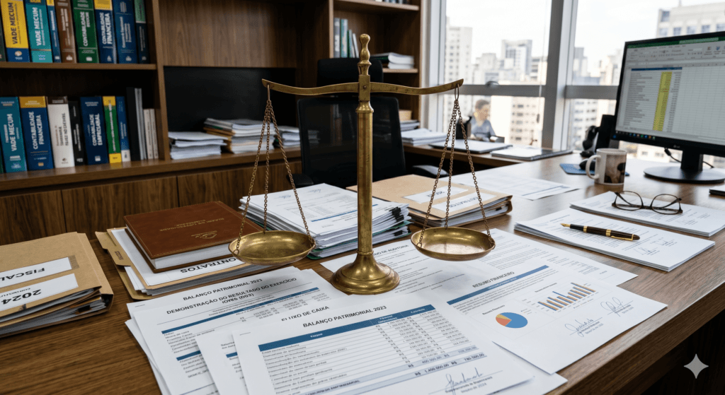 Representação da legalidade na publicação de demonstrações financeiras para empresas.