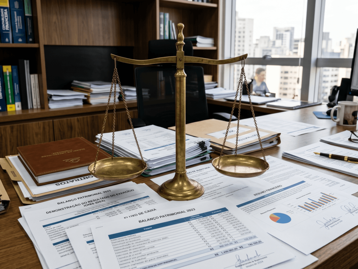 Representação da legalidade na publicação de demonstrações financeiras para empresas.