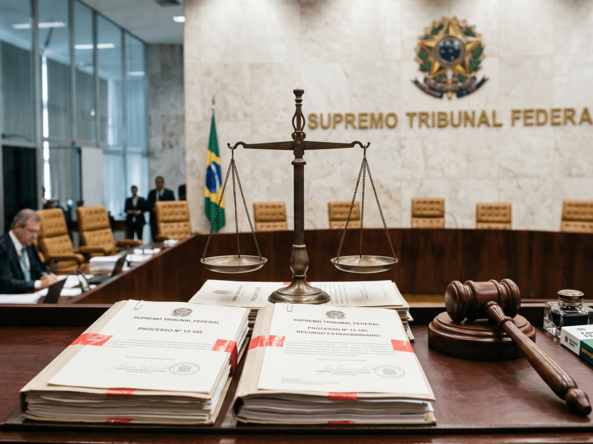 Representação simbólica de um julgamento sobre honorários periciais pelo Ministério Público no Supremo Tribunal Federal.