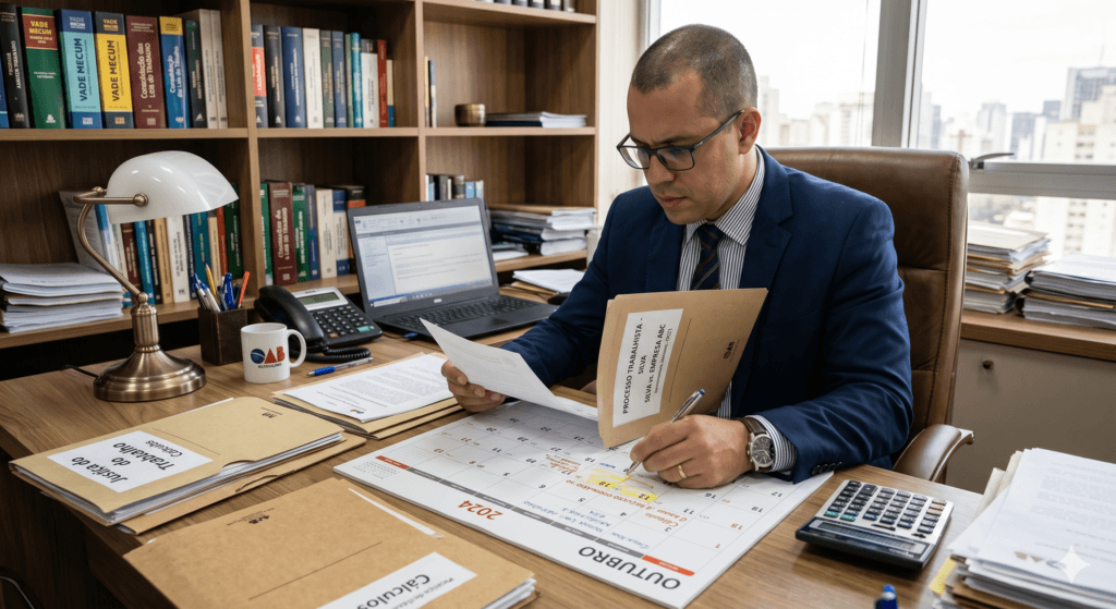 Profissional analisando os prazos prescricionais para requerer a indenização previdência complementar após decisão do TST