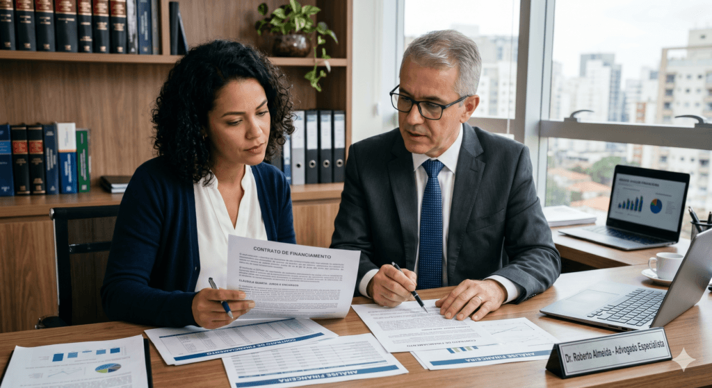 Advogado orientando cliente sobre as novas regras do mínimo existencial no superendividamento após decisão do STF