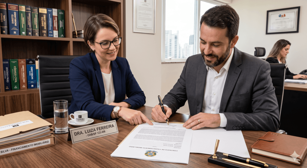 Documento de financiamento imobiliário detalhando as cláusulas da taxa de juros diferenciada