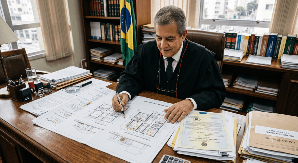 Processo judicial analisando a nulidade de matrícula imobiliária por sobreposição de área.