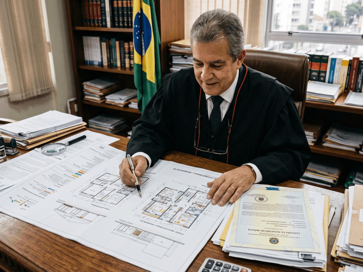 Processo judicial analisando a nulidade de matrícula imobiliária por sobreposição de área.