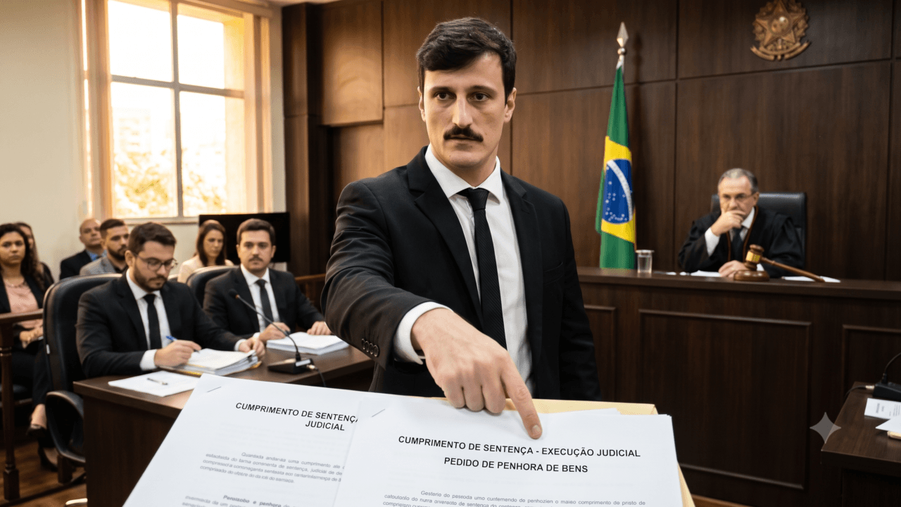 Advogado especialista estruturando tese para cumprimento de sentença de alta complexidade