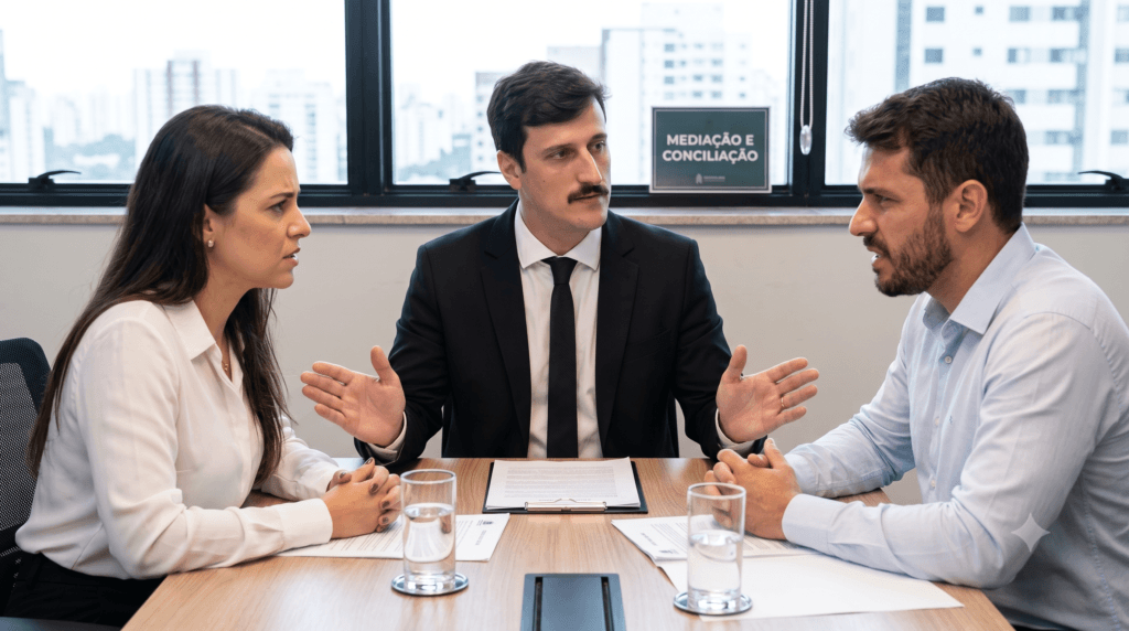 Profissionais jurídicos preparando uma intervenção de sucesso e amigável