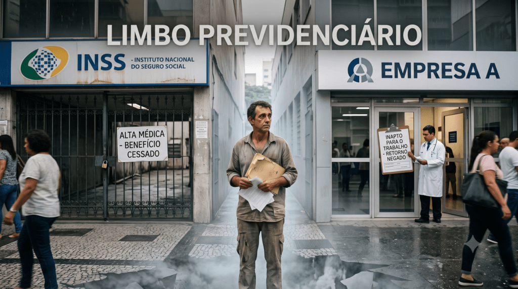 Profissionais analisando estratégias para evitar os riscos do limbo previdenciário nas empresas