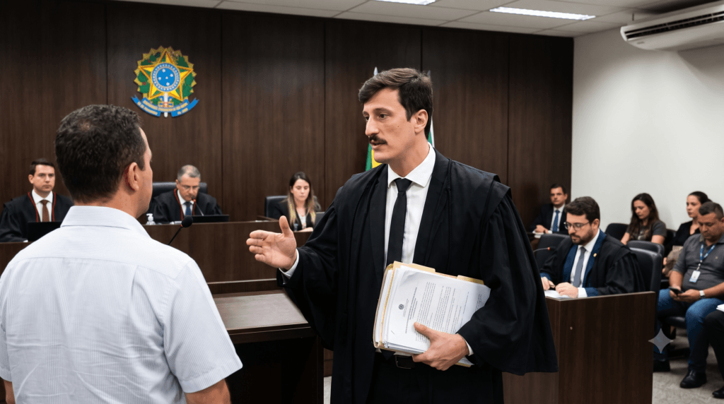 Advogado especialista revisando cautelosamente os prazos e as etapas do procedimento ordinário.